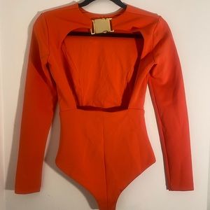AQUA *Never Worn Orange Bodysuit*